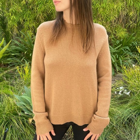 VALENTINO Garavani Camel Beige Rockstud Sweater